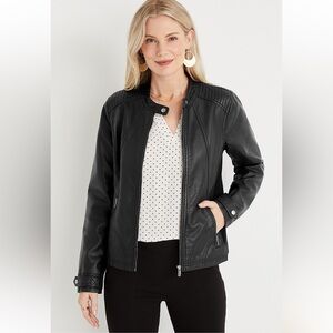 Maurices Faux Leather Zip Up Jacket for Women